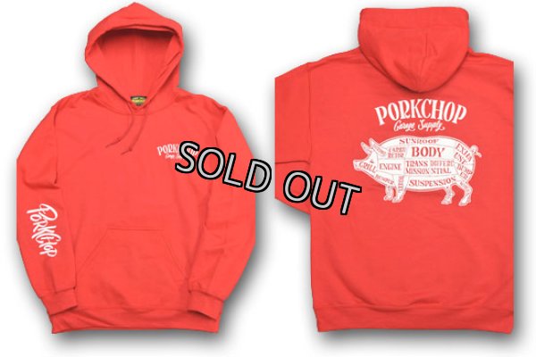 画像2: PORK BACK HOODIE/RED