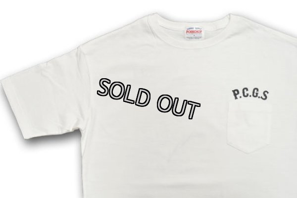 画像1: CIRCLE PORK POCKET TEE/WHITE