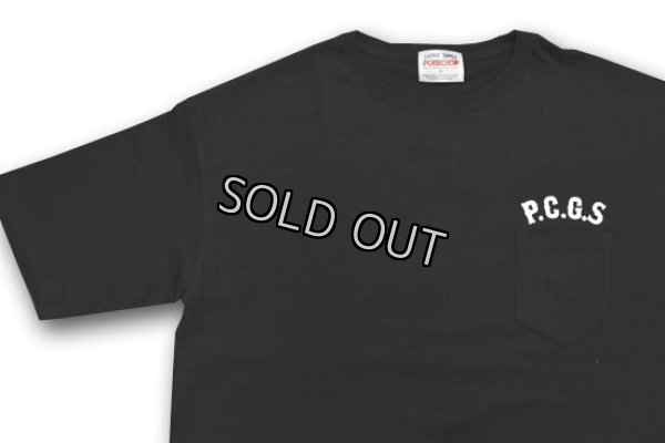 画像1: CIRCLE PORK POCKET TEE/BLACK